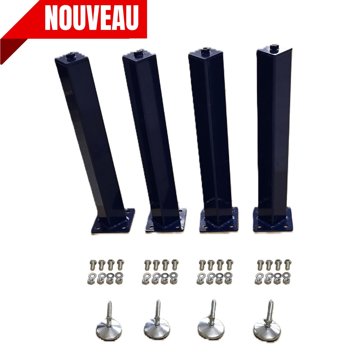 Jeu de 4 pieds 80x80 sur patins