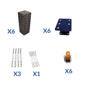 Kit pack 6 Pieds de table modulaires